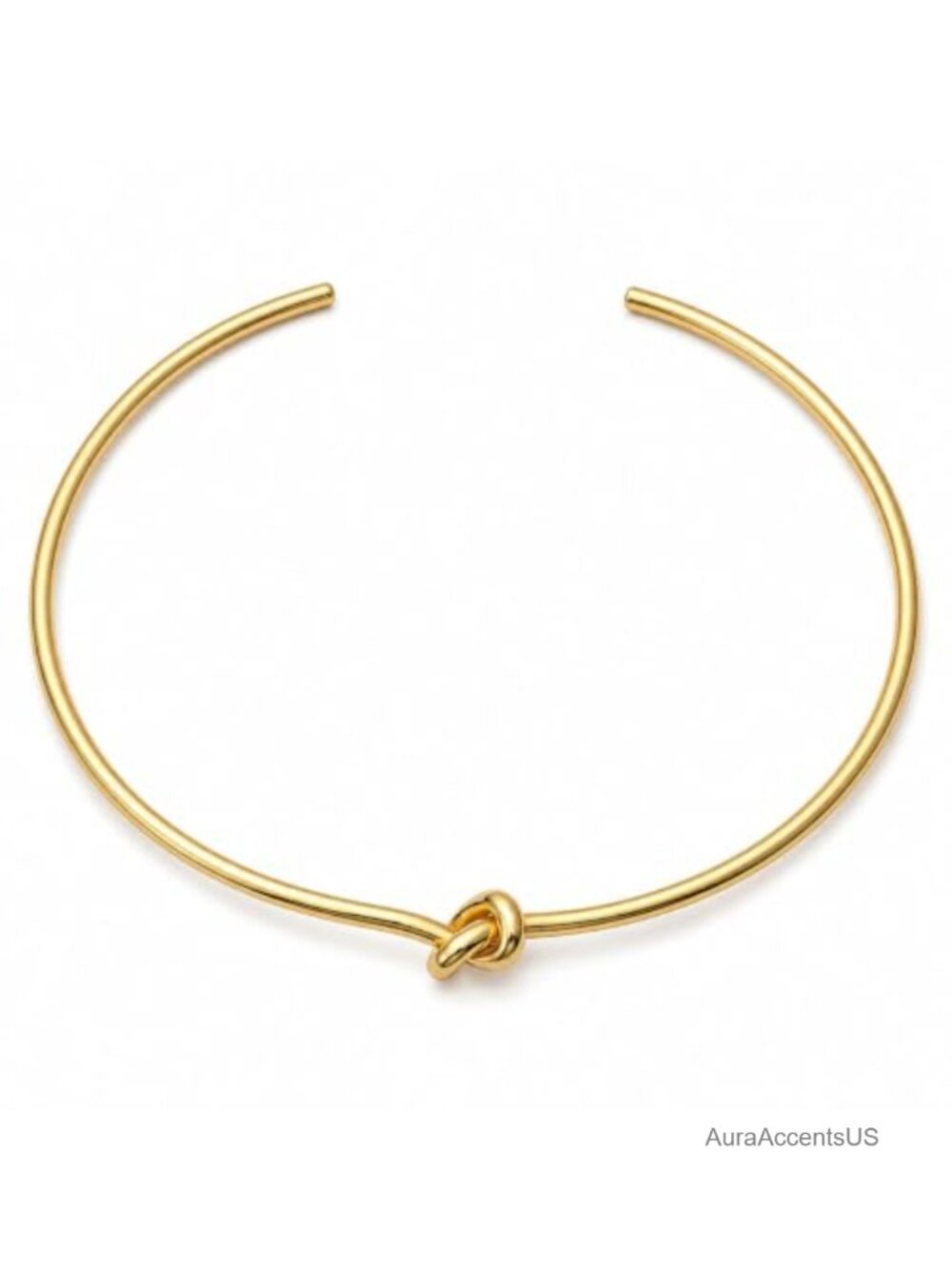 Knot Choker Necklace Open Collar Minimalist Statement Jewelry for Women